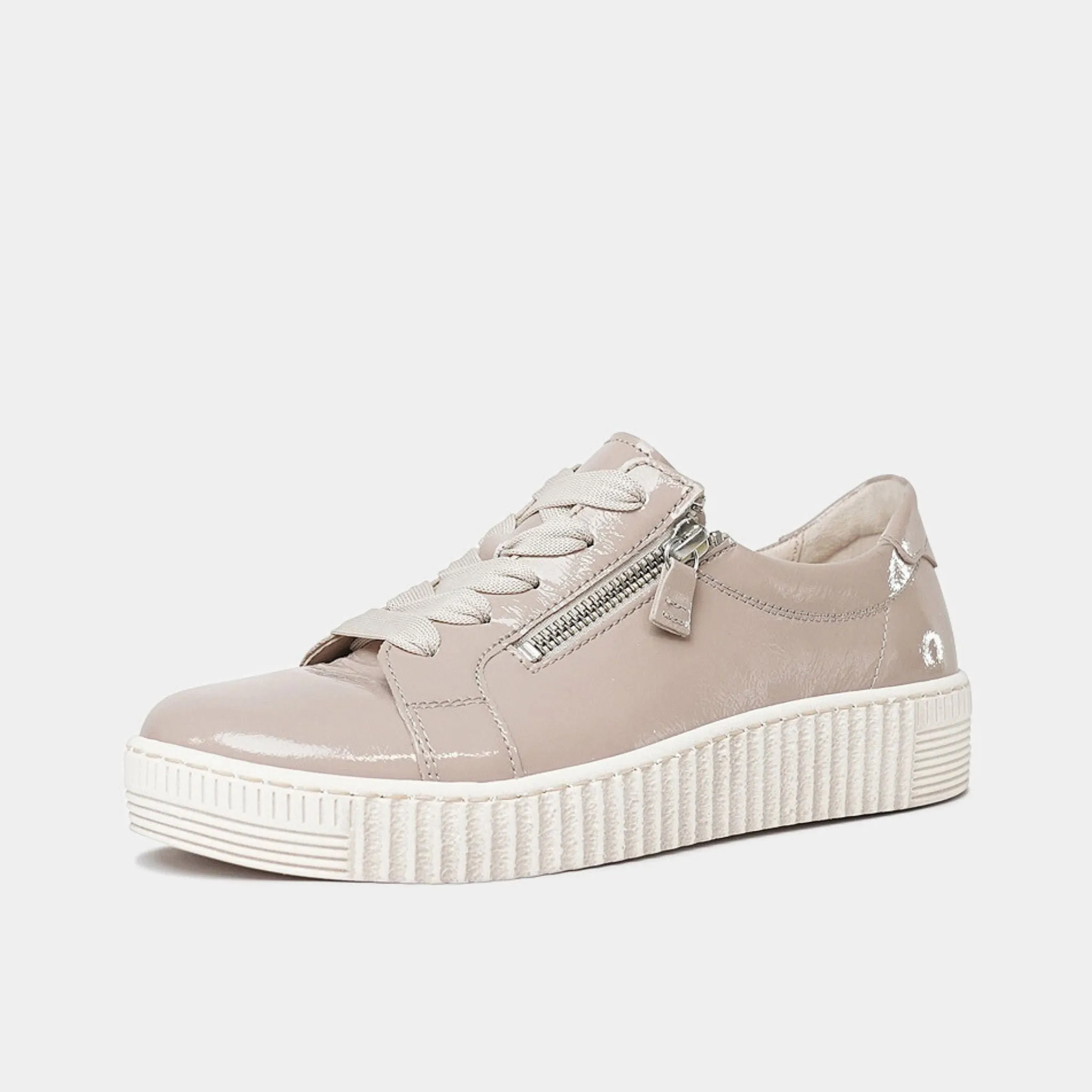 Amelia Nude Patent Sneakers