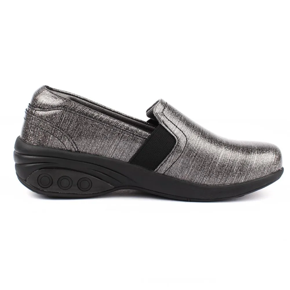 Annie Women's Slip Resistant Leather Slip On