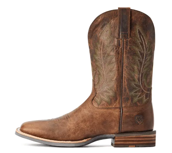 Ariat Men's Ridin' High Pecan Brown Square Toe Cowboy Boot 10042468