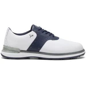 Avant Leather Spikeless Golf Shoes White/Navy - AW24