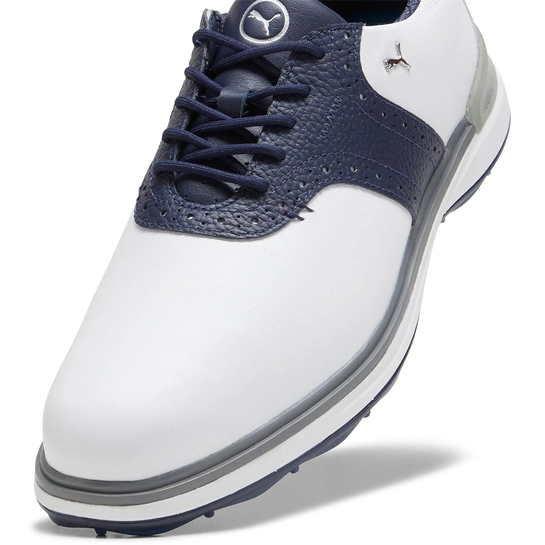 Avant Leather Spikeless Golf Shoes White/Navy - AW24