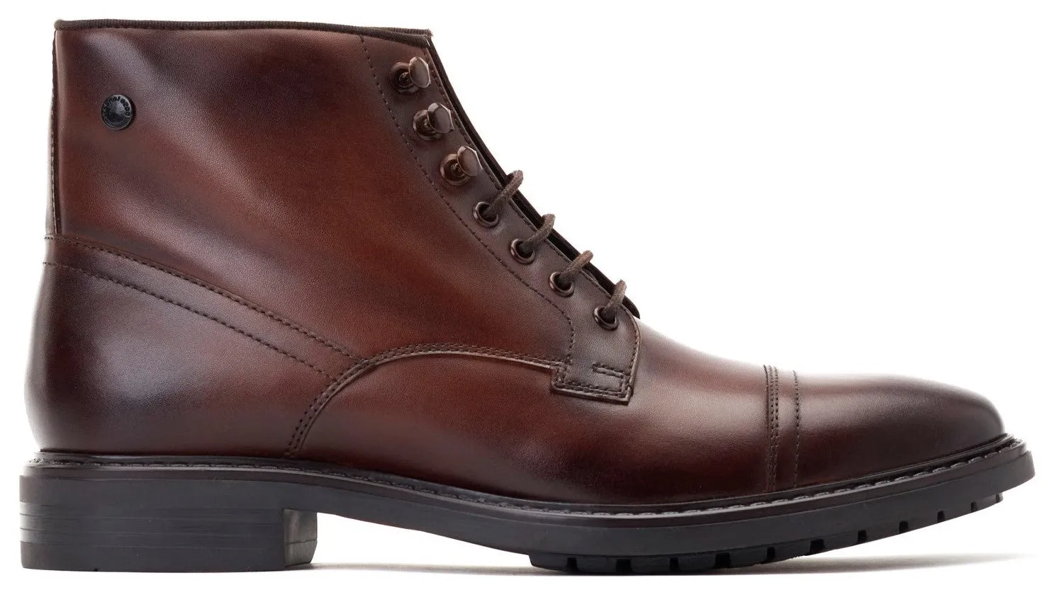 Base London Duke Mens Leather Lace Up Ankle Boot