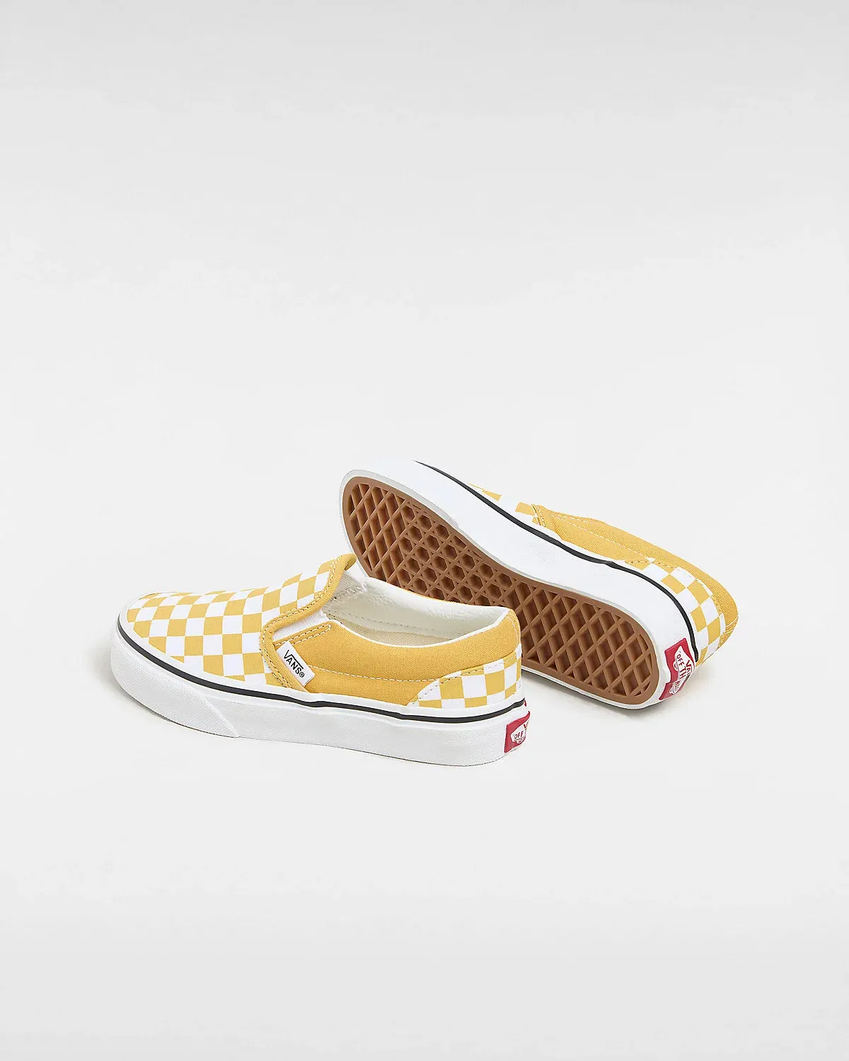 Boys Classic Slip On in Checkerboard Golden Glow