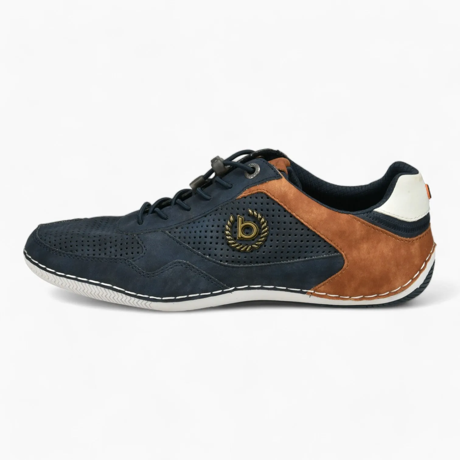 Bugatti Dark Blue Casual Sneakers with Easy Lacing