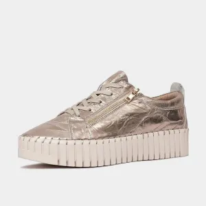 Bump Champagne Shine Leather Sneakers