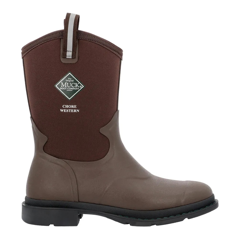 Chore Western Mid Round Toe Pull On Boots