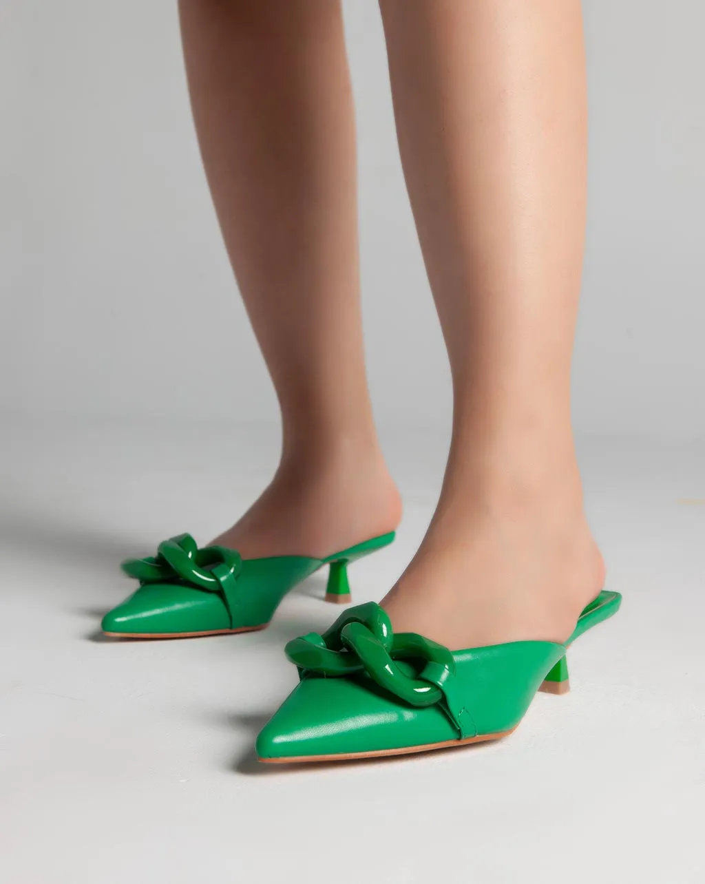 Closed Toe Mules - Sandals - Green