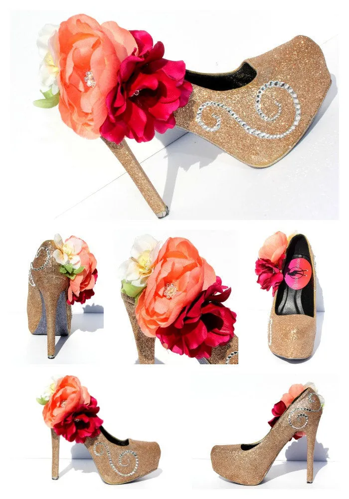 Complete Custom Floral Bridal Heel