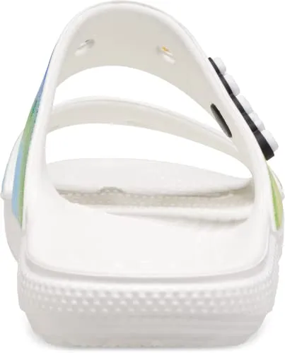 crocs Unisex Adult Classic Spray Dye Sandal WHI/MLTI White Slipper (208055-94S)