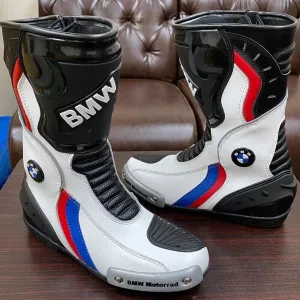 DGM MOTORBIKE RACEING BOOTS MOTORBIKE SHOES COWHIDE LEATHER BOOTS