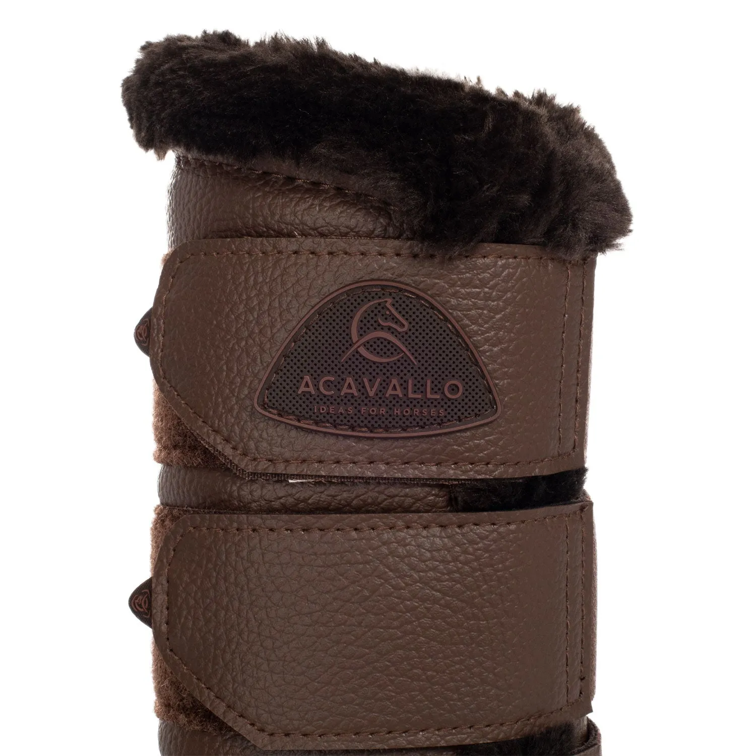 Eco Leather Hind Brushing Boots with Faux Fur