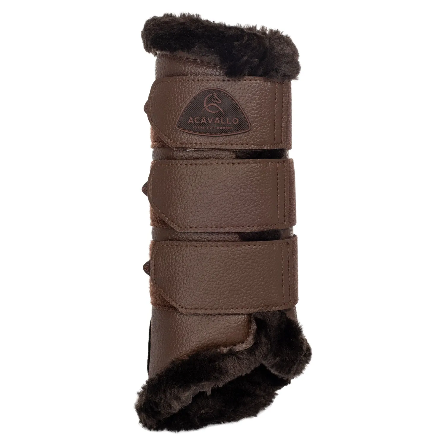 Eco Leather Hind Brushing Boots with Faux Fur