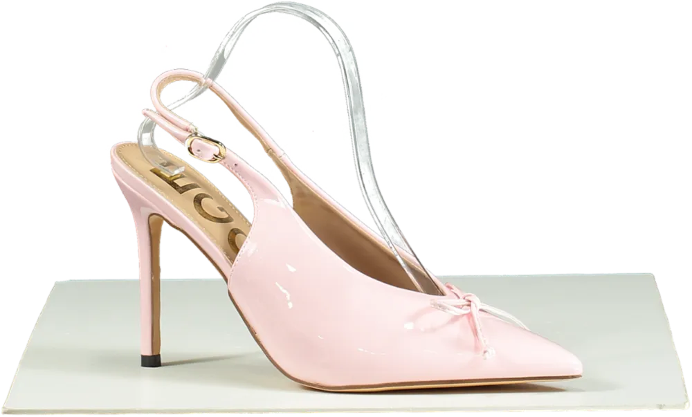 EGO Pink Patent Slingback Heels UK 4