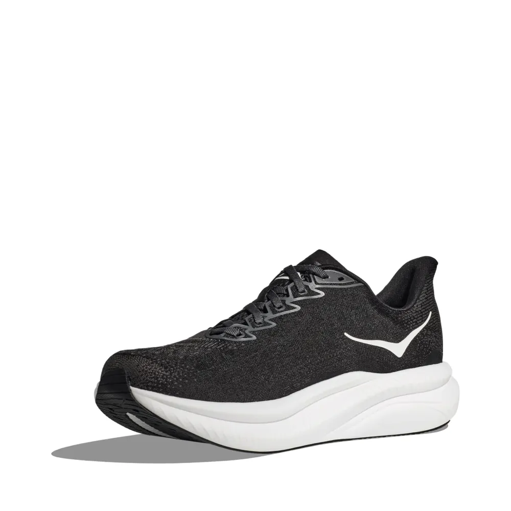 Hoka Men's Mach 6 Sneaker in Black/White