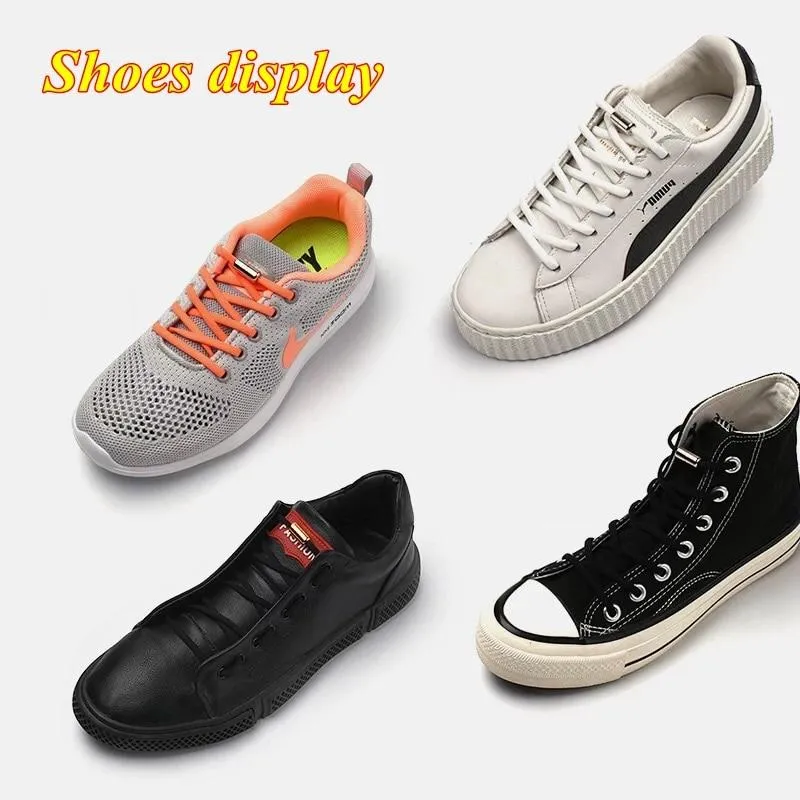 Kids and Adults Quick Lazy No Tie Round Elastic Shoe Laces