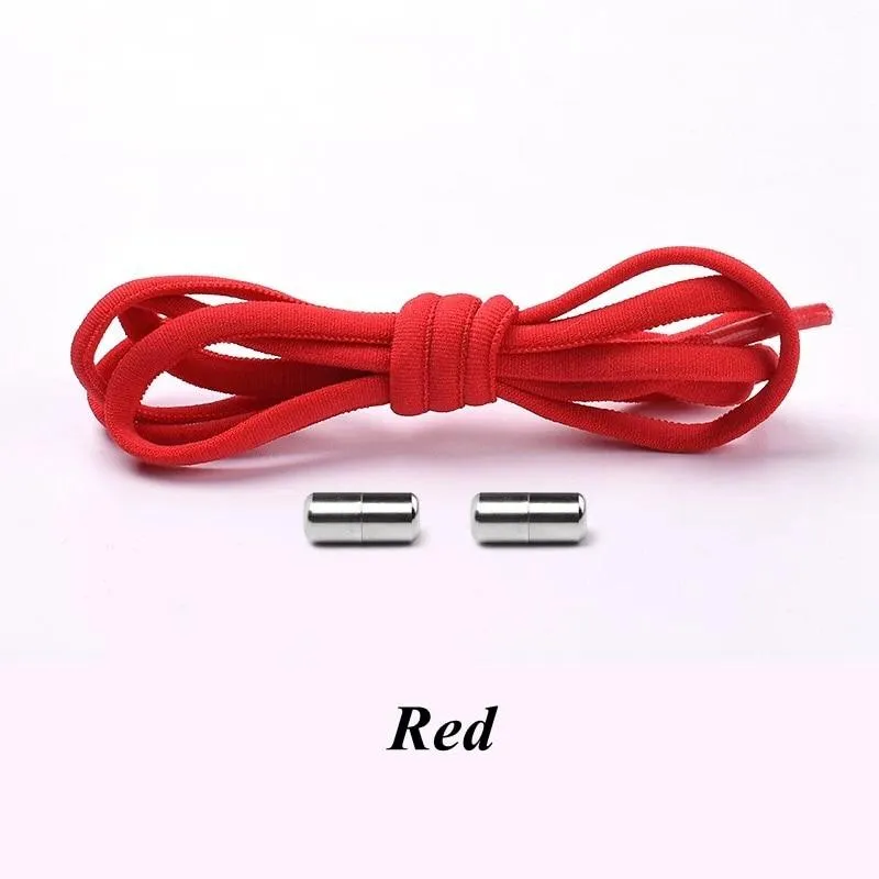 Kids and Adults Quick Lazy No Tie Round Elastic Shoe Laces