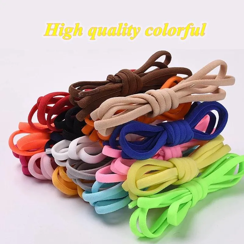 Kids and Adults Quick Lazy No Tie Round Elastic Shoe Laces