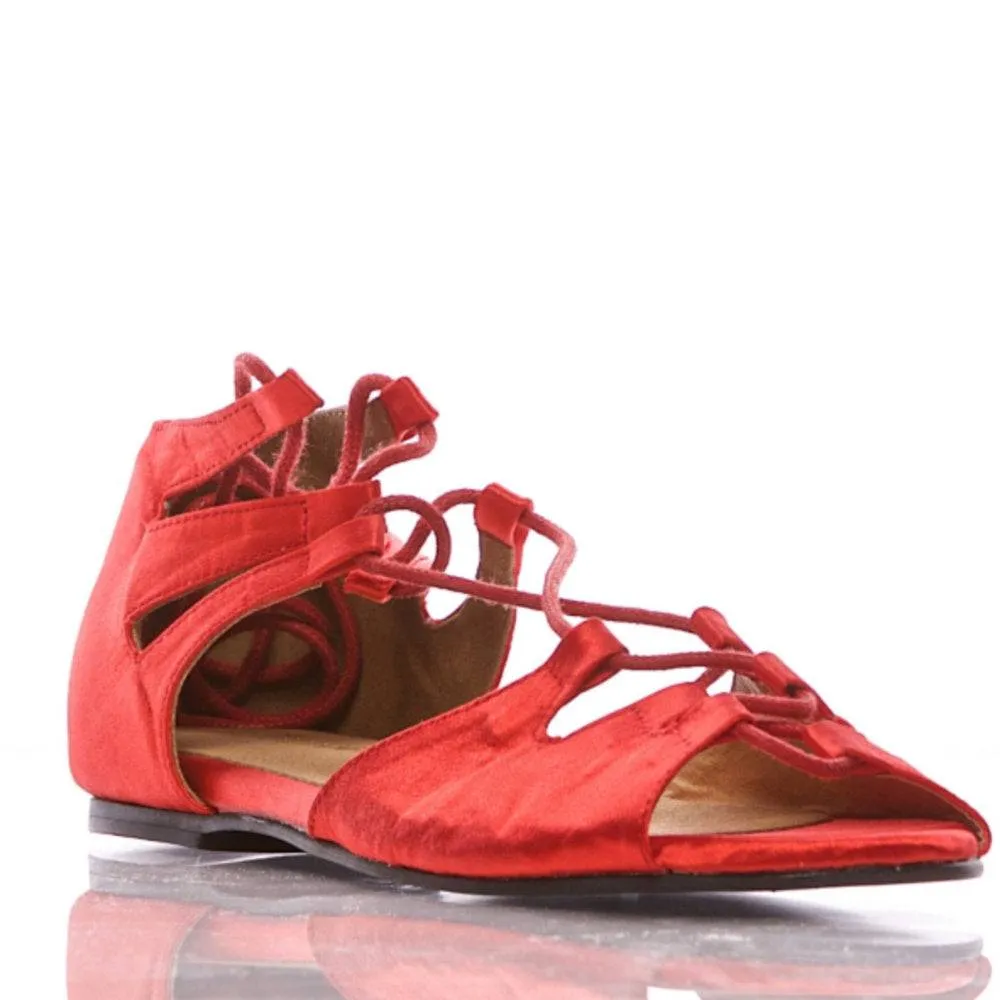 Legato - Red Satin - Street Sole