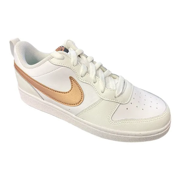 Nike scarpa sneakers da ragazza Court Boroungh Low 2 BQ5448 116 bianco bronzo