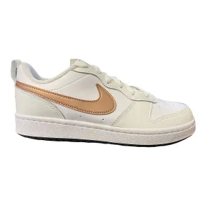 Nike scarpa sneakers da ragazza Court Boroungh Low 2 BQ5448 116 bianco bronzo