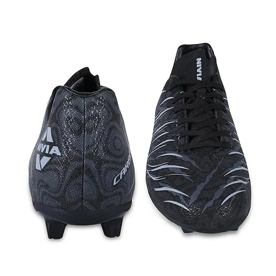 NIVIA Carbonite 6.0 Football Shoes (Solid Black)