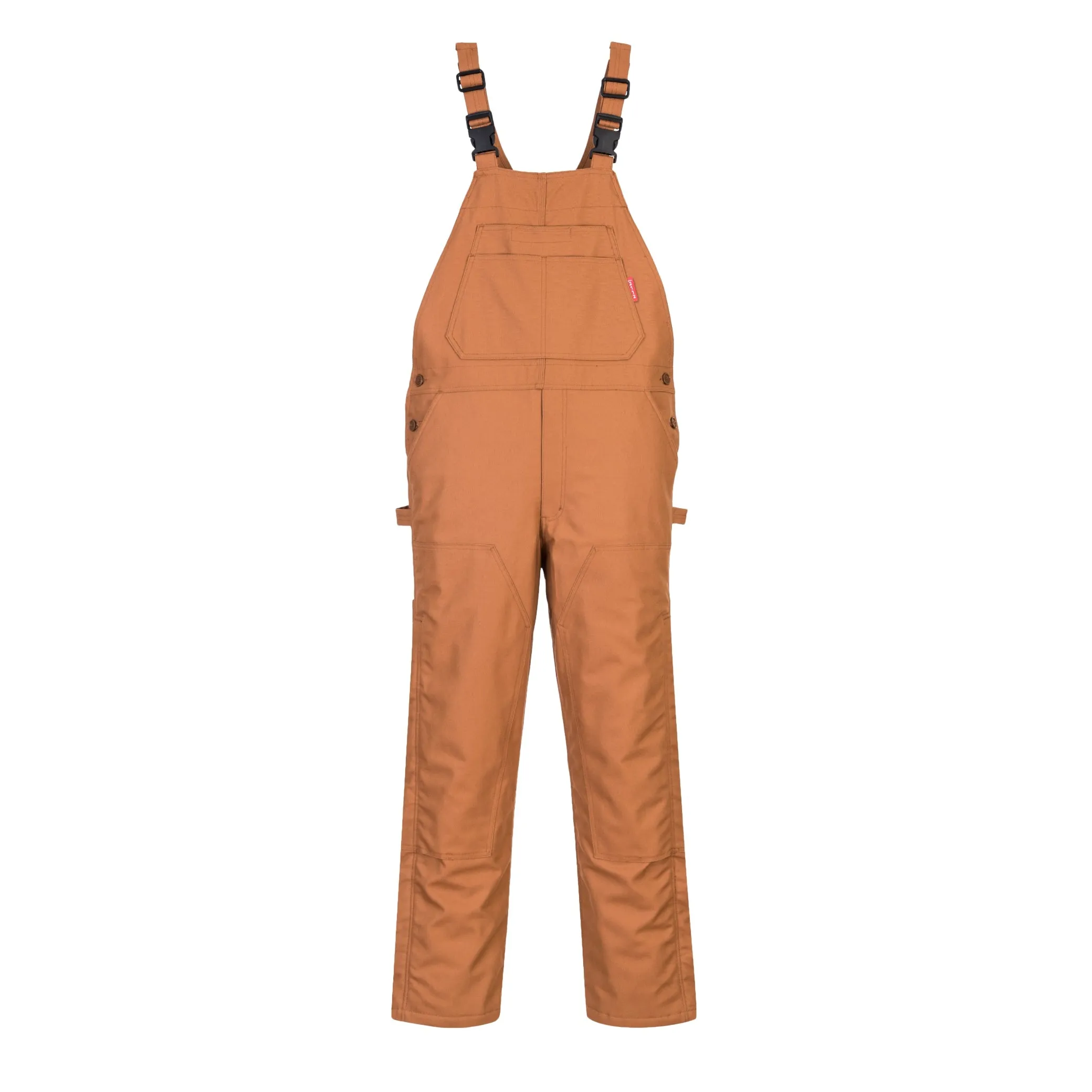 PORTWEST® Duck Quilt Lined FR Bib Water Repellant Brown Overalls - UFR49