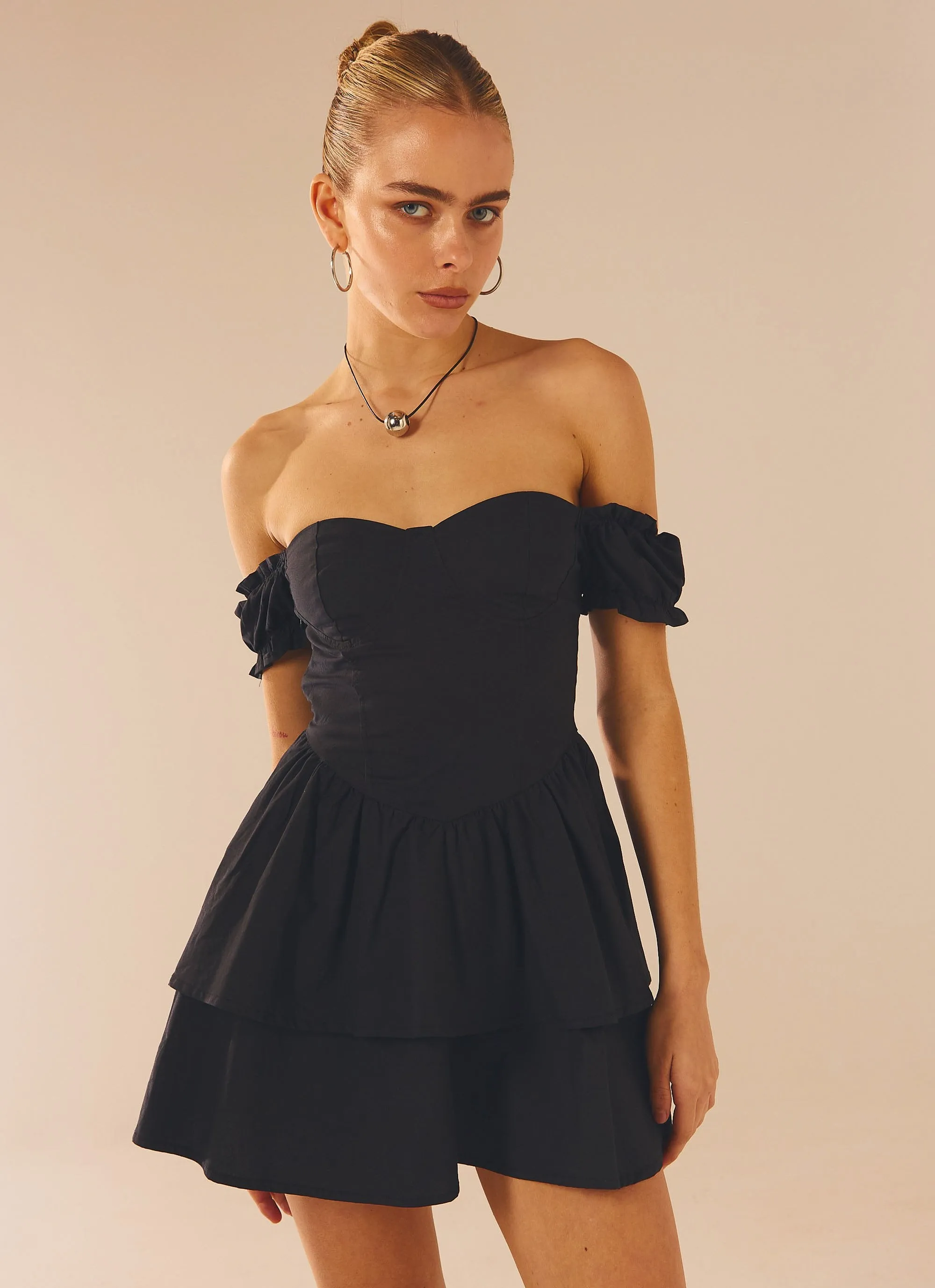 Ready Or Not Corset Mini Dress - Black