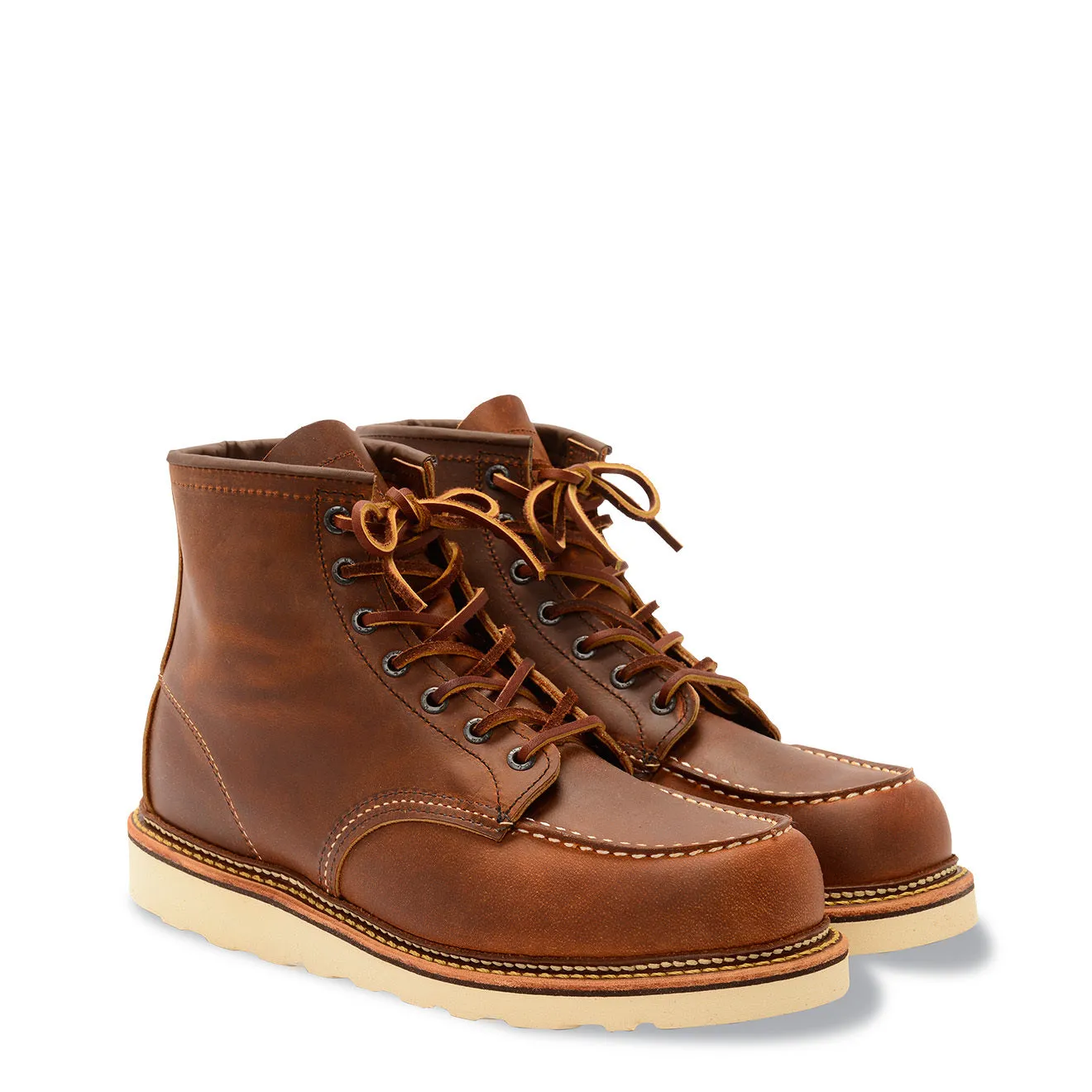 Red Wing Classic 6 Inch Moc Toe Boots Copper Rough and Tough