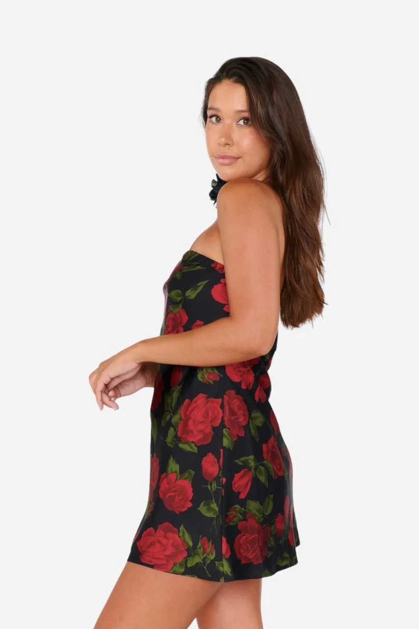 Show Me Your Mumu Taylor Tube Mini Dress in Send Me Roses