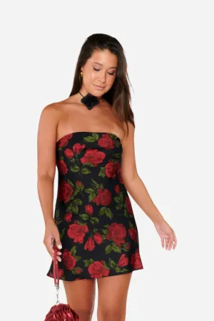 Show Me Your Mumu Taylor Tube Mini Dress in Send Me Roses