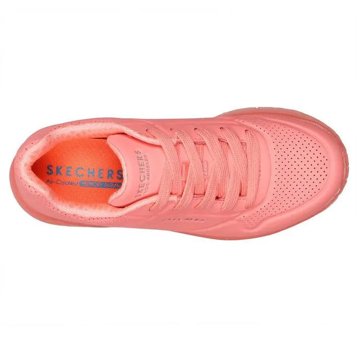 Skechers Kids Uno Ice Coral Orange Lace Up