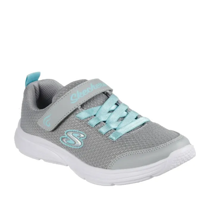 Skechers Wavy Lites Blissfully Free Gray Girls Trainer