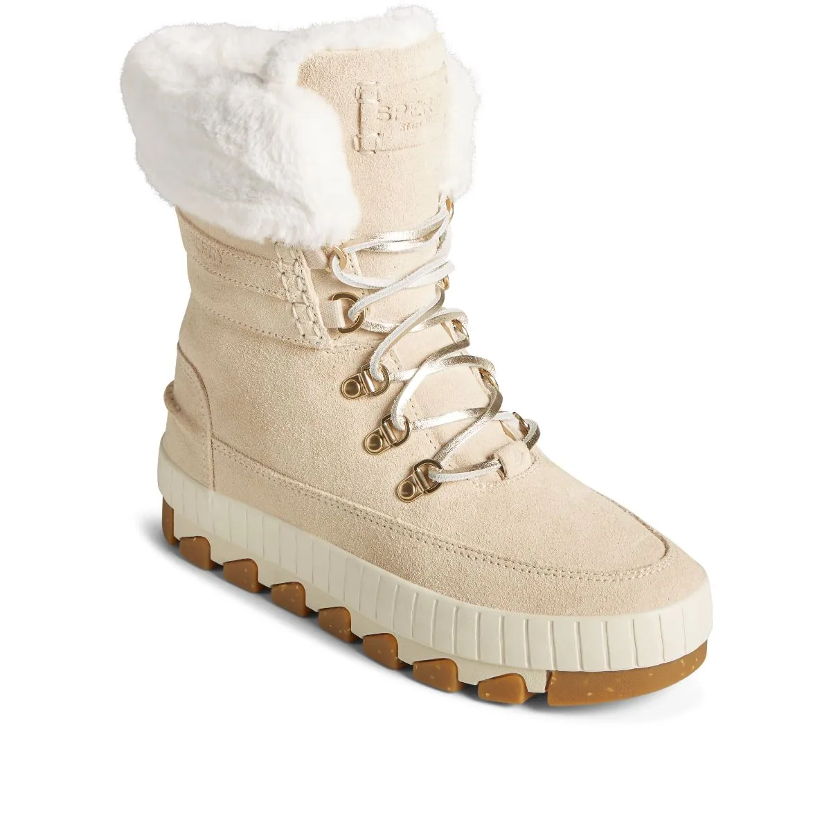 Sperry Women's Torrent Winter Lace Up Boot in Ivory