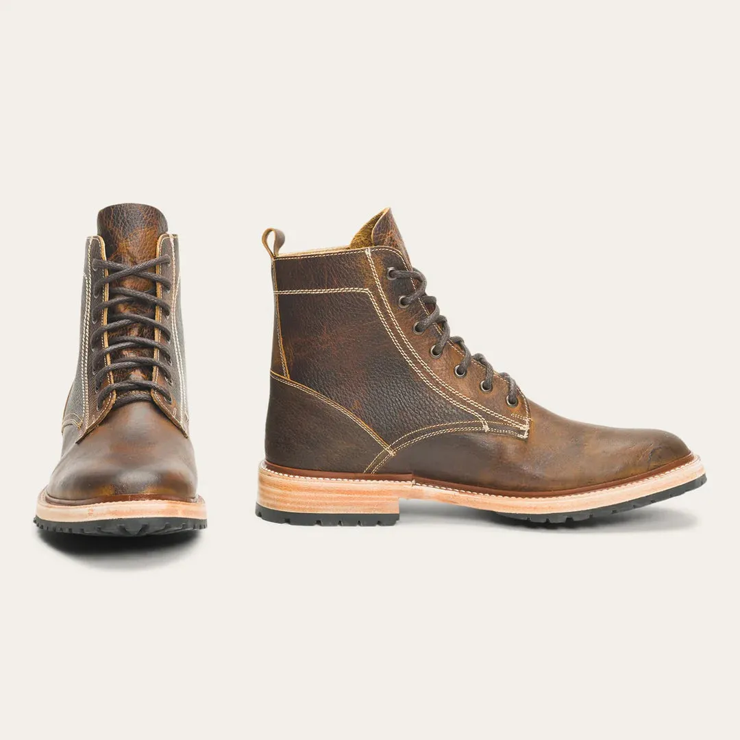 STETSON CHUKKA BROWN CASUAL LACE UP BOOTS