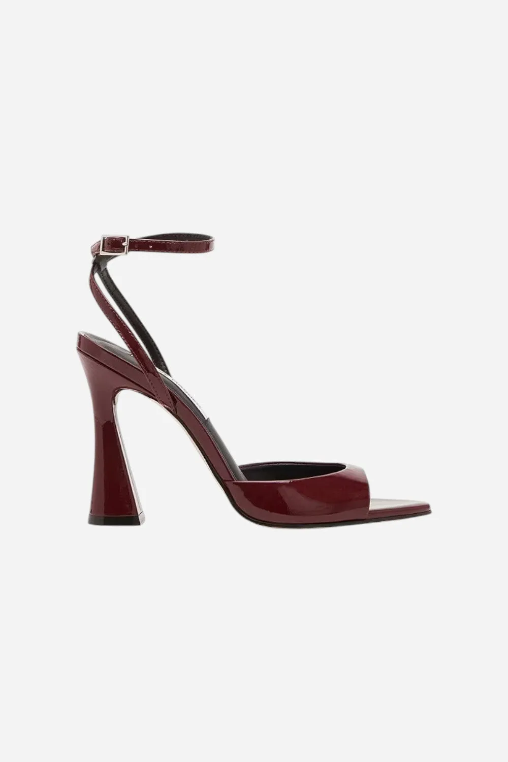 Steve Madden Beki Burgundy Patent Leather Heel