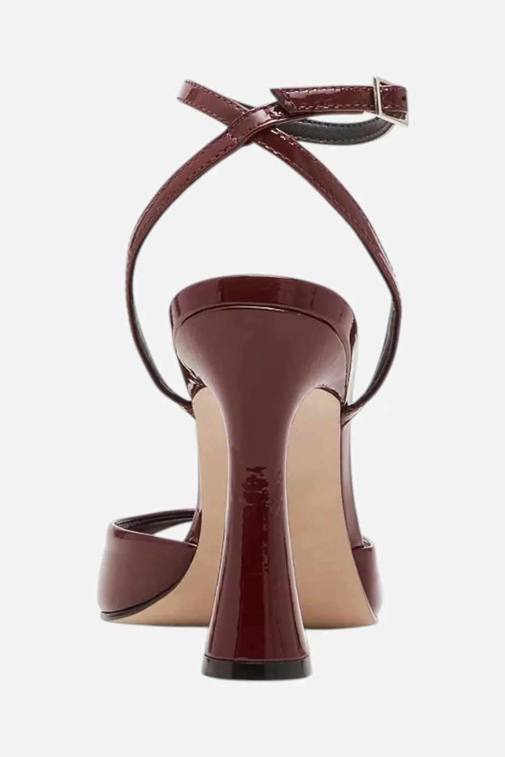 Steve Madden Beki Burgundy Patent Leather Heel