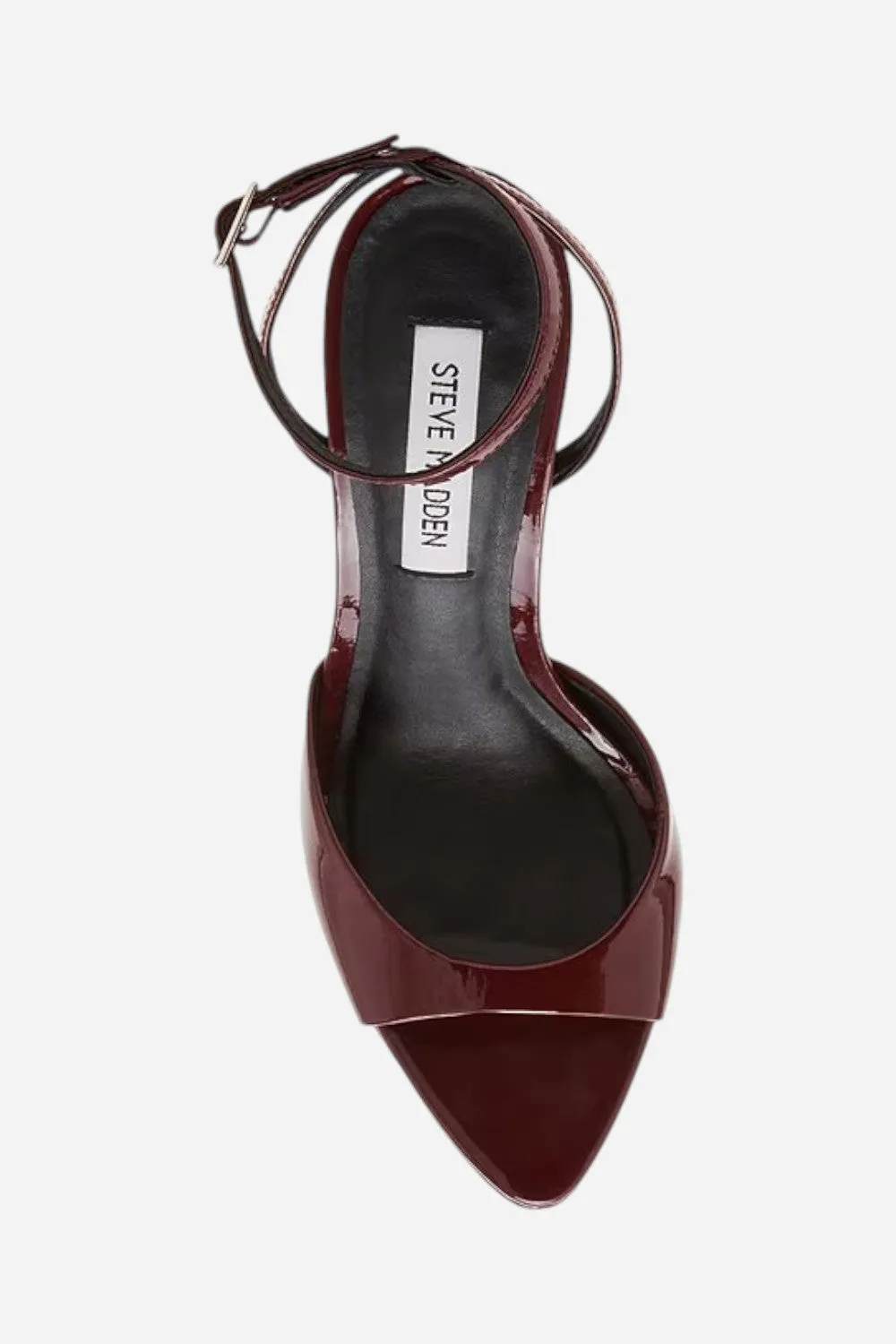 Steve Madden Beki Burgundy Patent Leather Heel