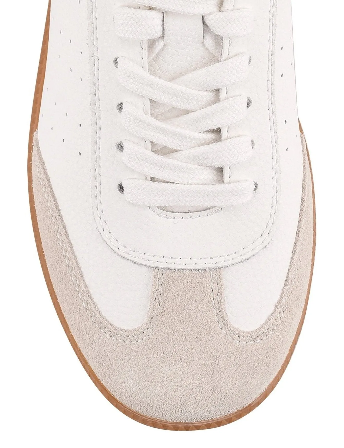 Sutton Cupsole Sneaker - White/Gold Leather