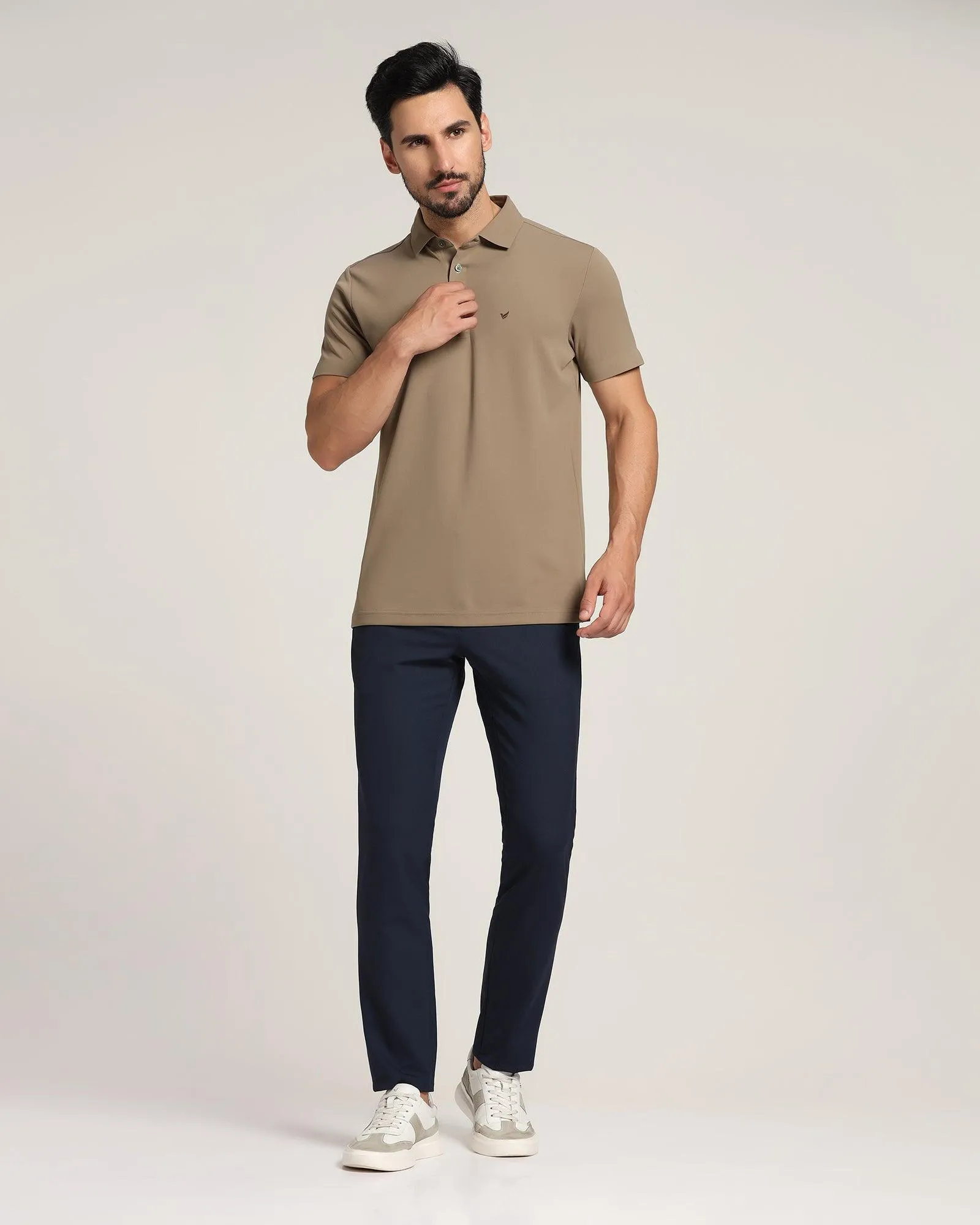 TechPro Polo Brown Solid T-Shirt - Alan