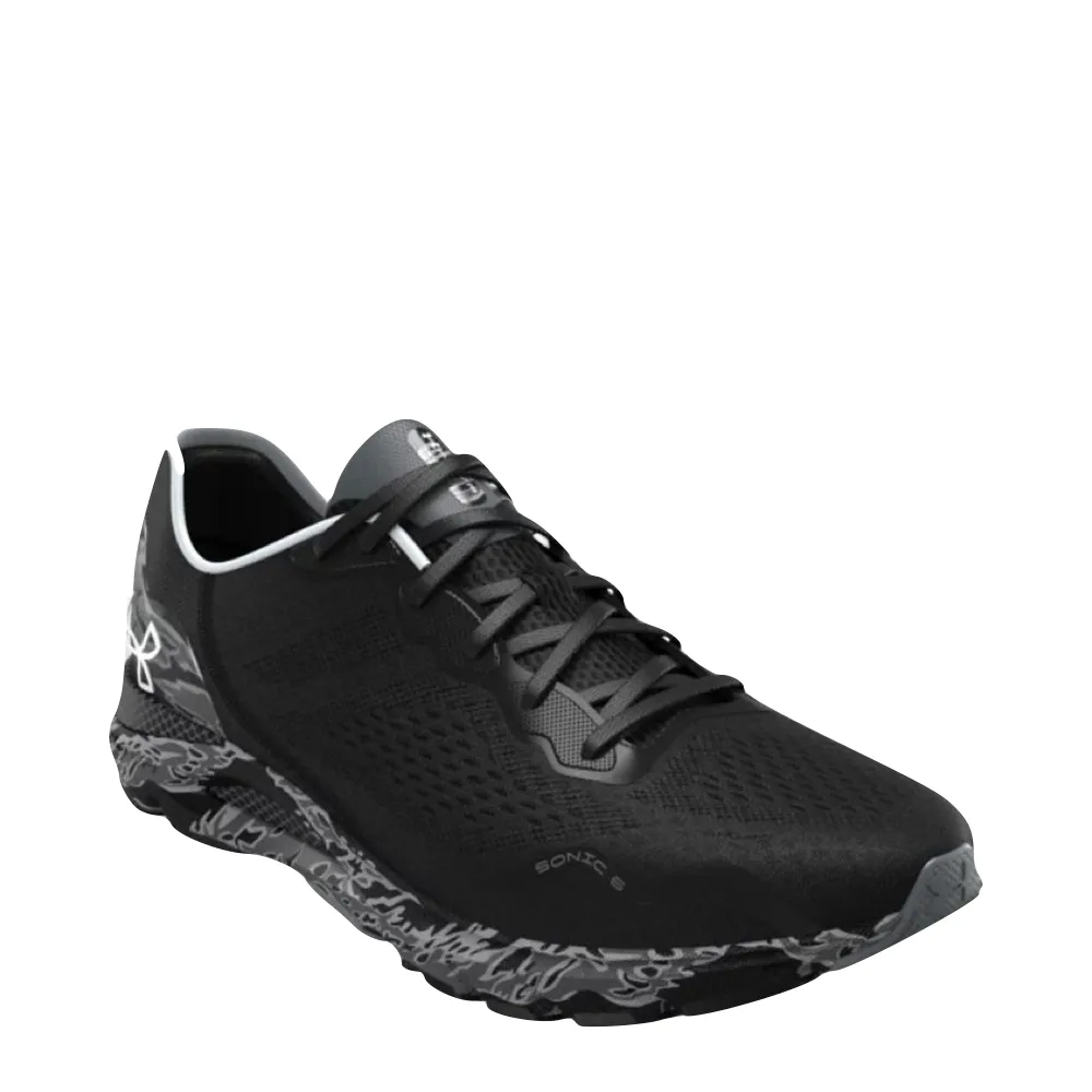 Under Armour Men's HOVR™ Sonic 6 Camo Running Sneakers in Black