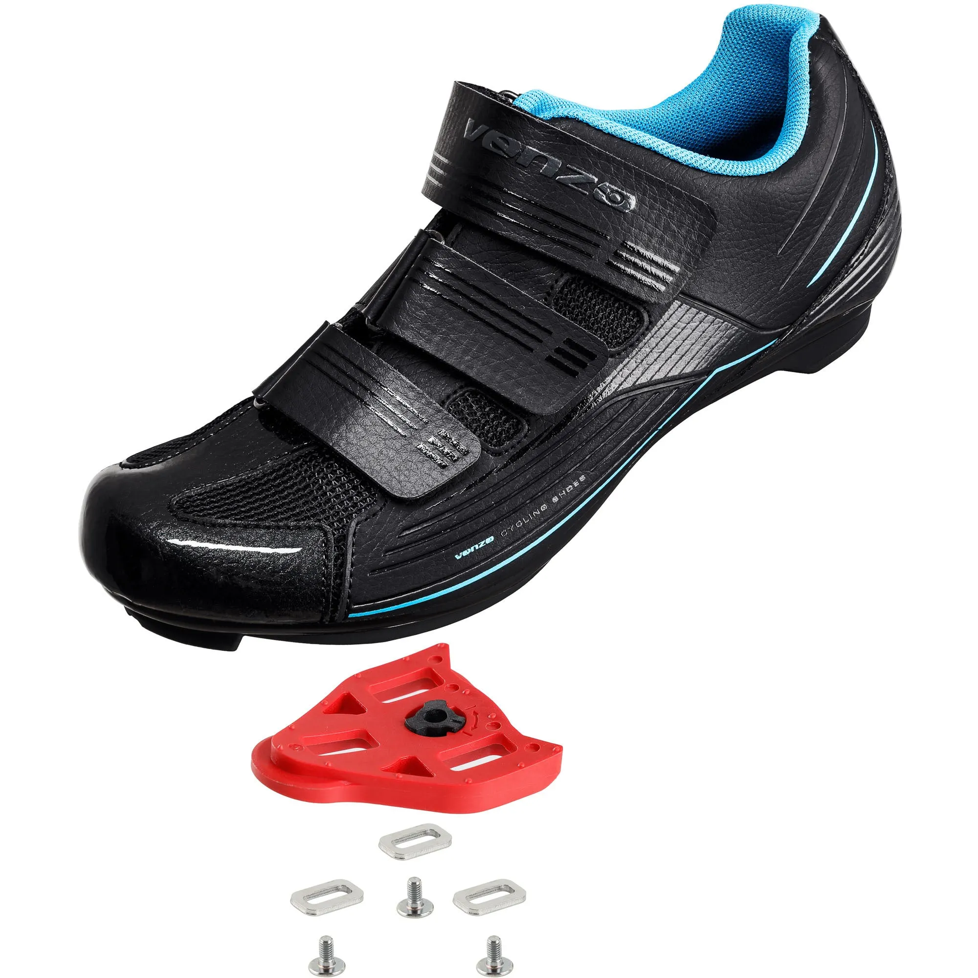 Venzo Bike Bicycle Women's Road Cycling Riding Shoes - Compatible with Peloton LOOK Delta & for Shimano SPD-SL - Perfect for Indoor Road Racing & Indoor Exercise Bikes 39