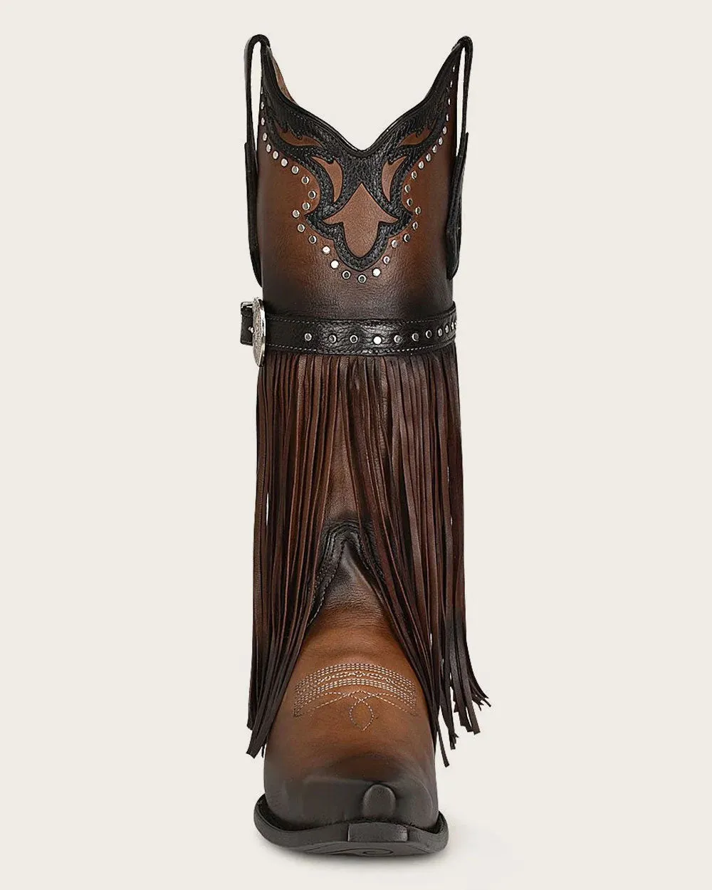 Western Style brown bovine boot