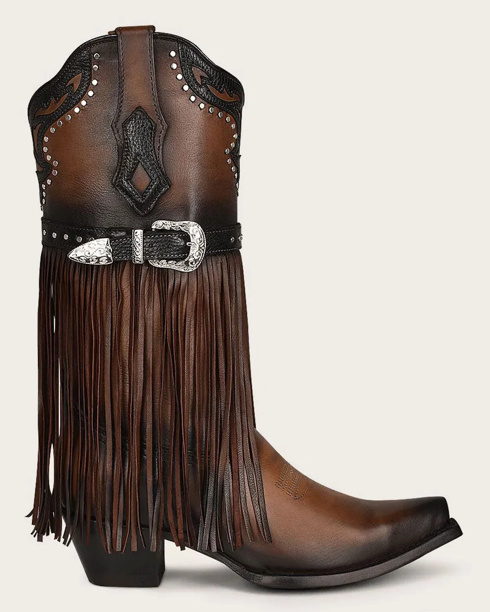 Western Style brown bovine boot